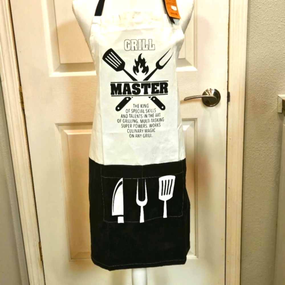 Heartfelt 100% Canvas Grilling Apron 2" 3" Wide NWT